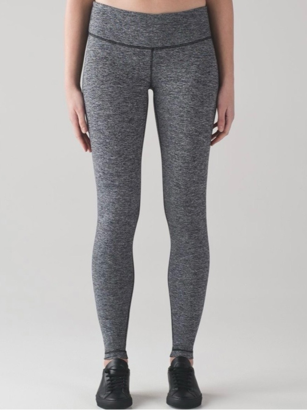 Lululemon Wunder Under Low-Rise Tight 24" Heathered Black